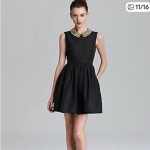 Kate Spade Black Dress with Gold Collar